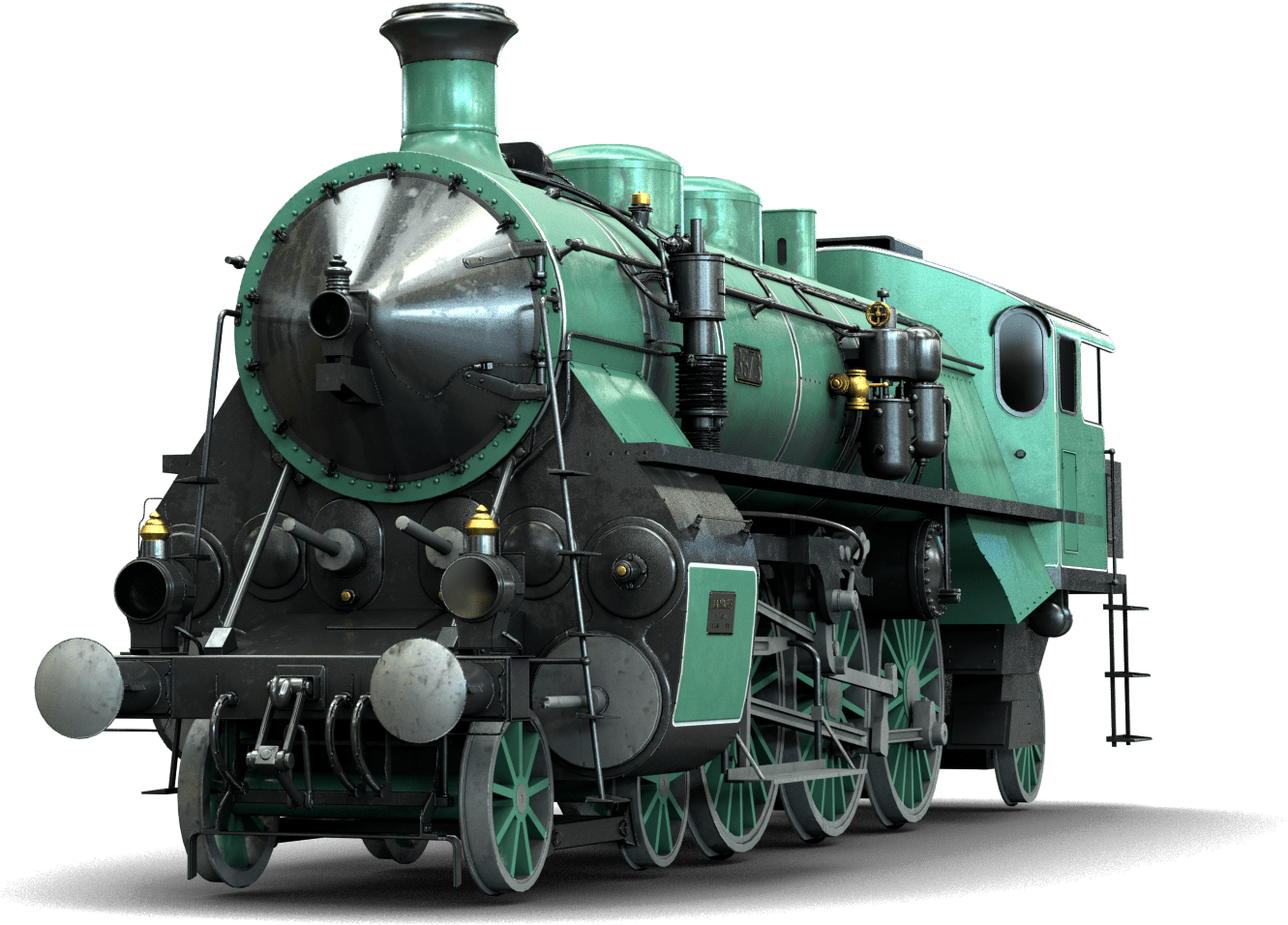 The S 3/6 Was A Steam Engine Produced By Maffei - Steam Engine Clipart (1331x956), Png Download