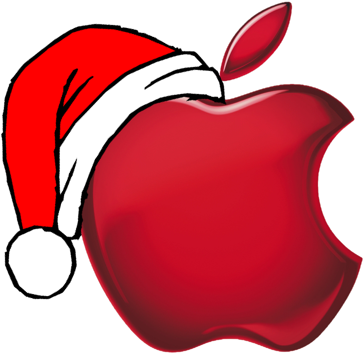 Apple Logo Clip Art At Clkercom Vector Online - Christmas Apple Logo Png Transparent Png (820x720), Png Download