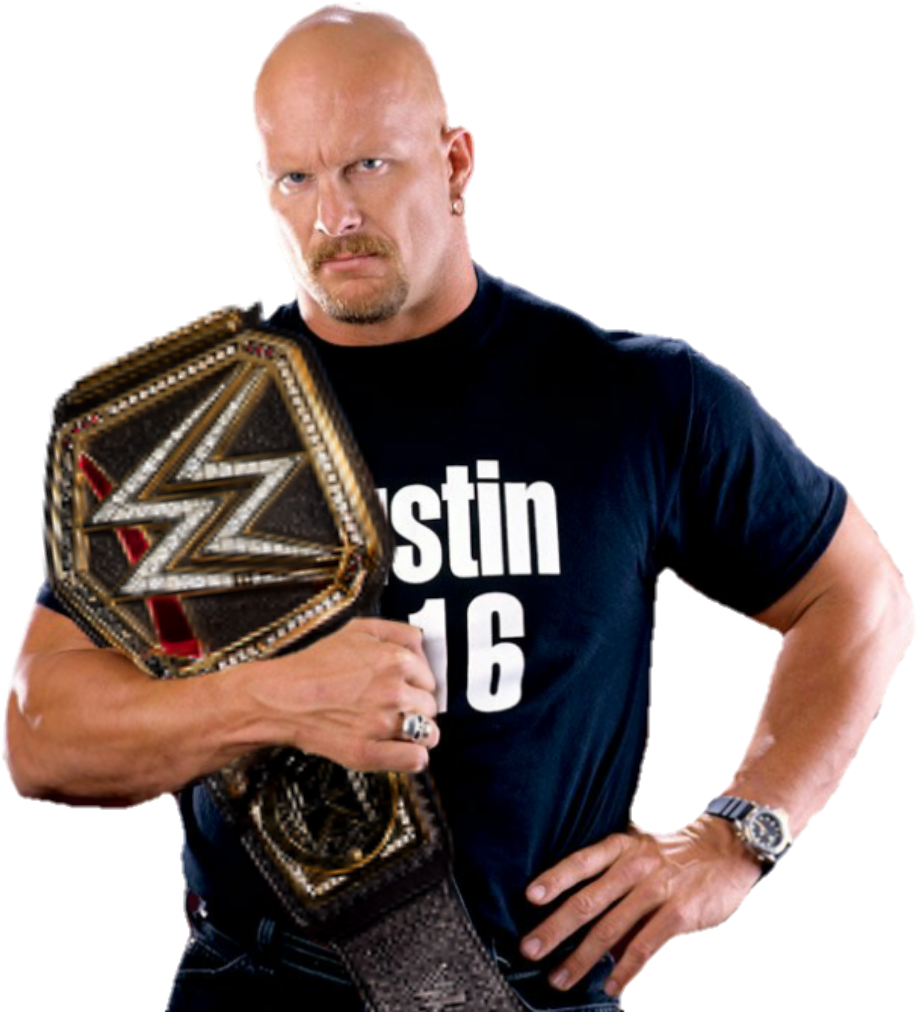 Stone Cold Png - Stone Cold Steve Austin Champion Clipart (1024x1024), Png Download