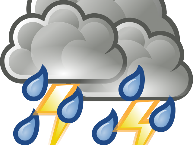 Hurricane Clipart Thunderstorm - Transparent Background Rain Cloud Clipart - Png Download (640x480), Png Download