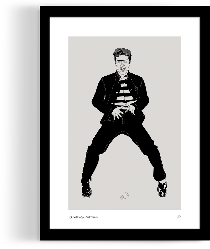 Elvis Jailhouse Rock In Color , Png Download Clipart (836x994), Png Download
