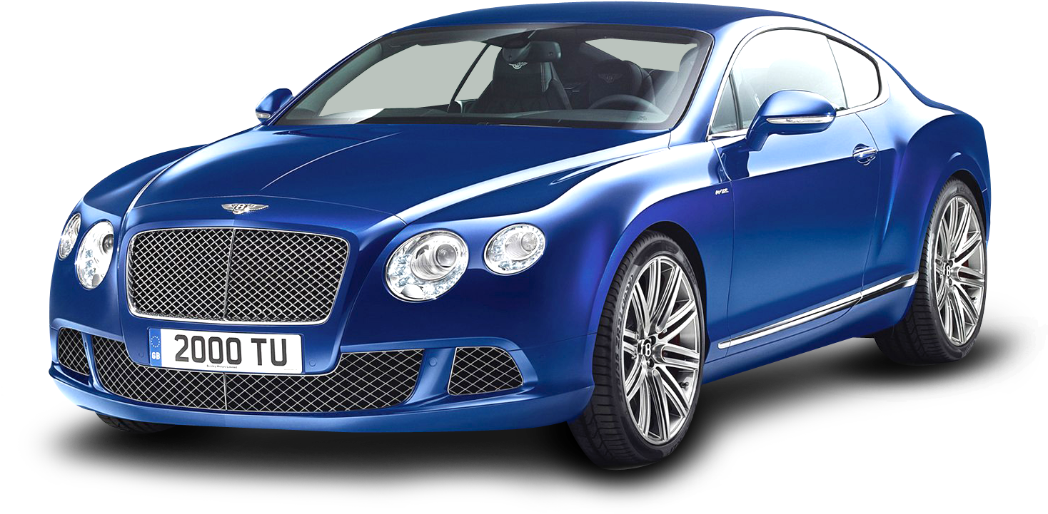 Blue Bentley Continental Gt Speed Car - 2018 Bentley Continental Gt Png Clipart (1510x760), Png Download