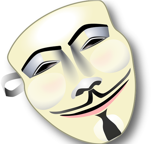 Hacker Clipart Guy Fawkes Mask - Png Download (640x480), Png Download