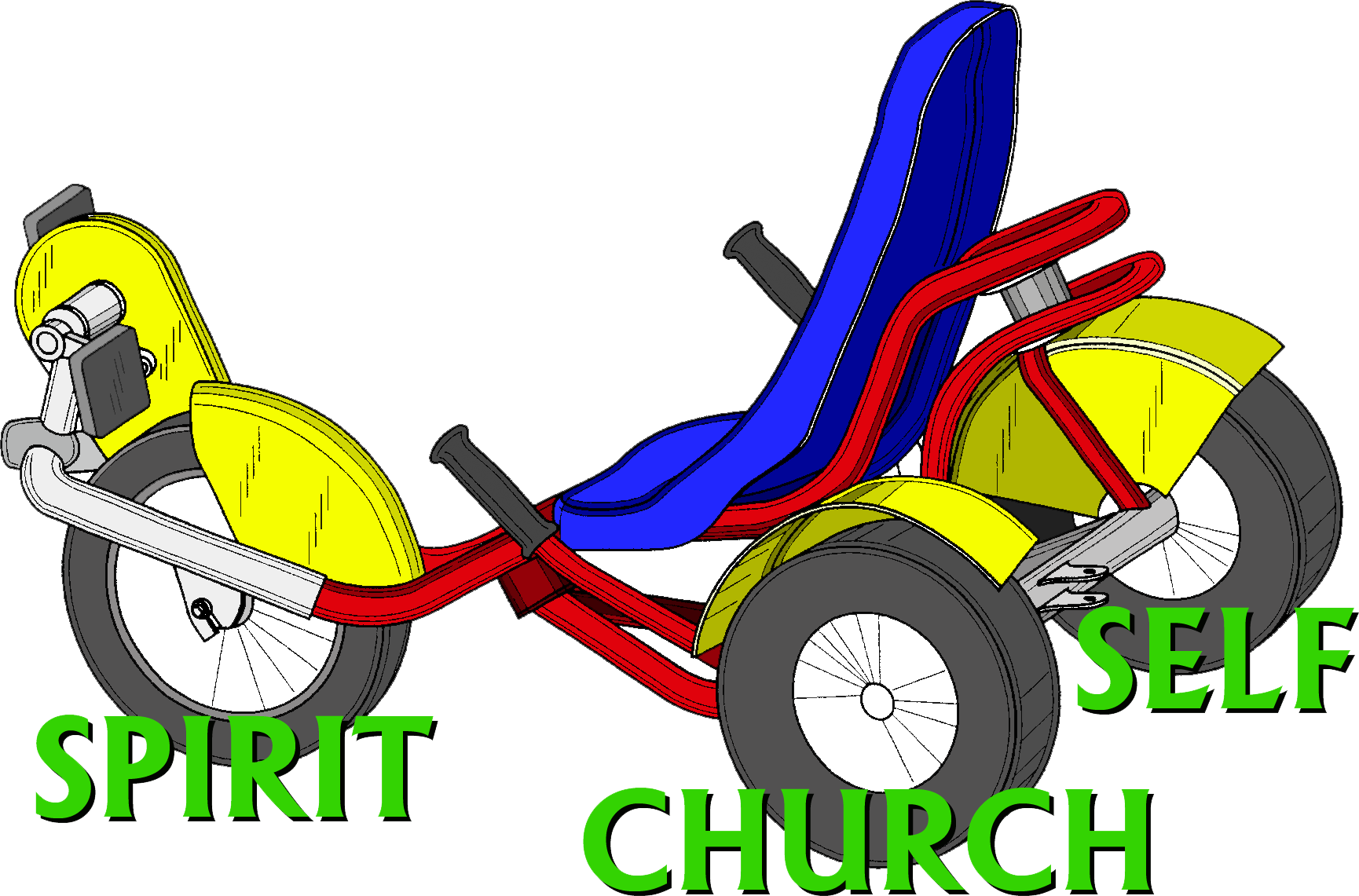 Tricycle - Recumbent Bicycle Clipart (1730x1141), Png Download
