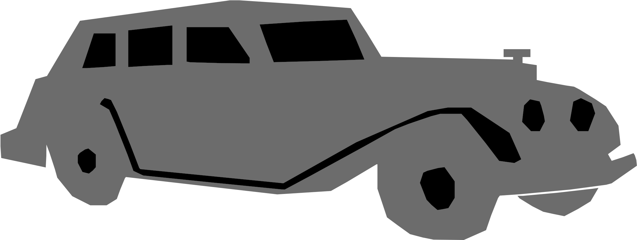 This Free Icons Png Design Of Old Car Refixed - Car Clipart (2400x1107), Png Download