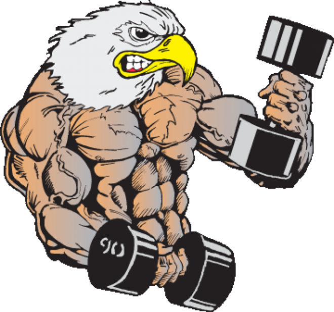 Body Builder Eagle Clipart (660x618), Png Download
