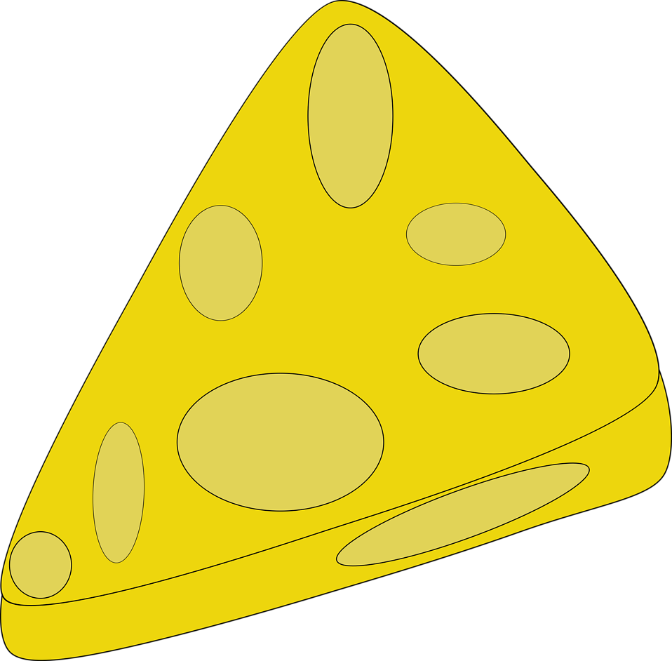 Pizza Clipart Transparent Background - Cheese Cartoon No Background - Png Download (958x942), Png Download