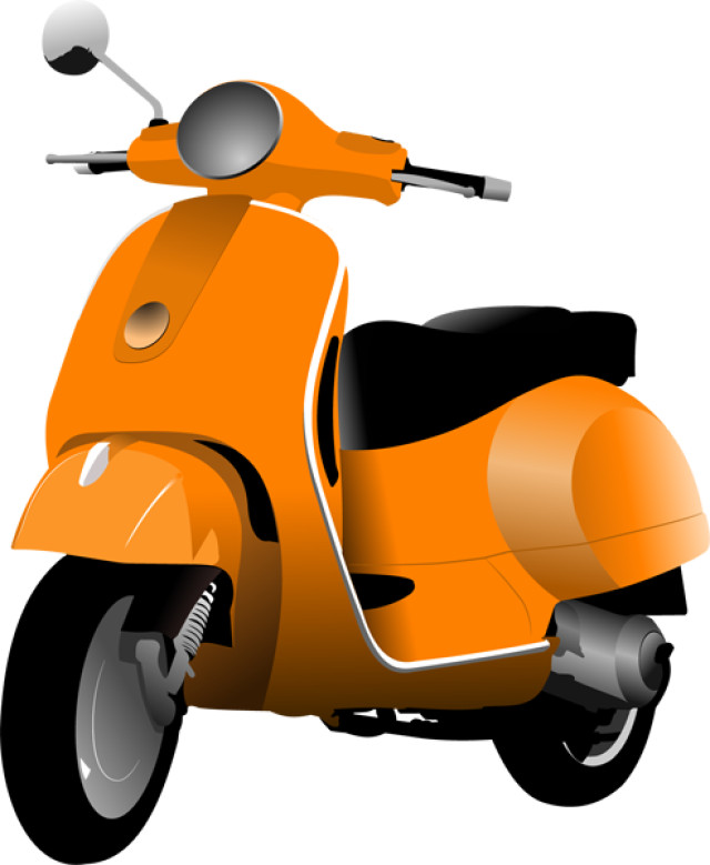 Scooter Clipart - Png Download (640x779), Png Download