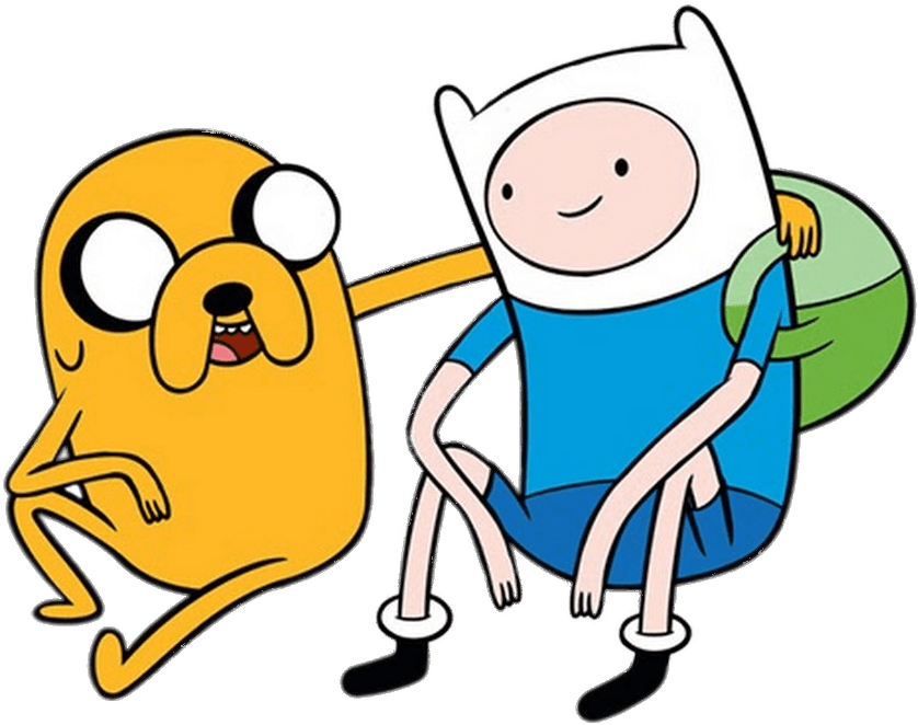 Adventure Time Finn And Jake Sitting Together Clipart (900x900), Png Download