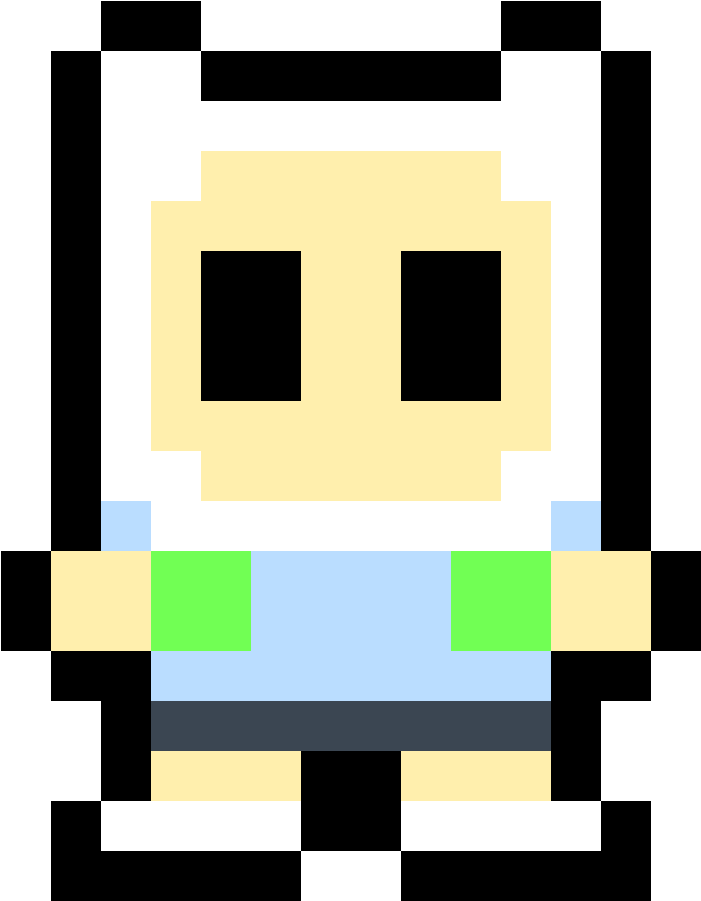 Cute Finn - Pixel Art Minecraft Finn Clipart (900x1050), Png Download