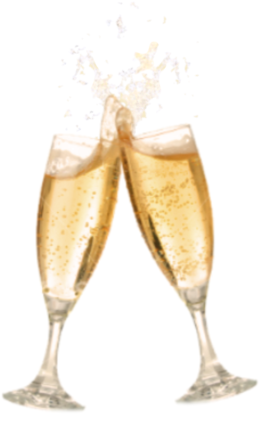 Фото, Автор Ya - Champagne Glasses Toast Png Clipart (549x882), Png Download