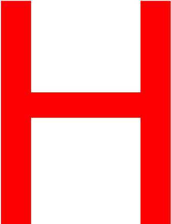 Letter H Png - Carmine Clipart (600x600), Png Download