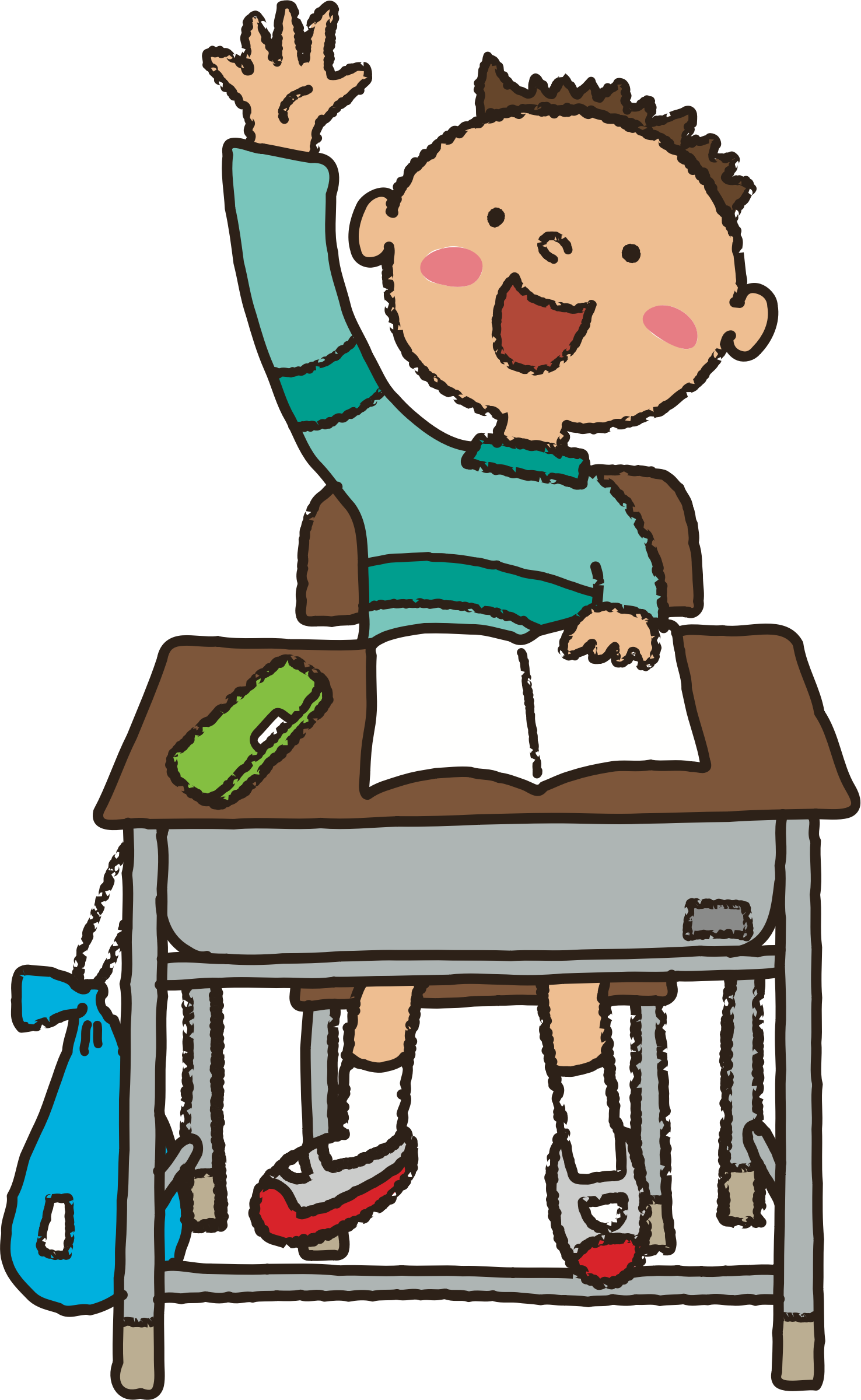 Big Image - Clip Art Raised Hand - Png Download (1476x2400), Png Download