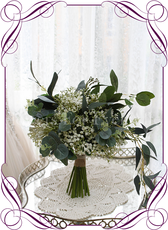 Silk Artificial Baby's Breath And Australian Native Clipart (587x801), Png Download