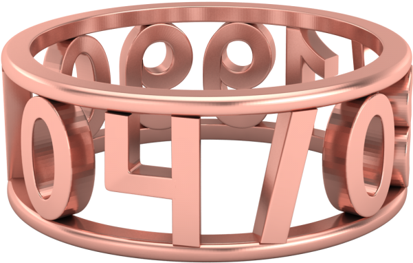 Stylish High Fashion Personalized Number Ring - Cradle Clipart (600x600), Png Download