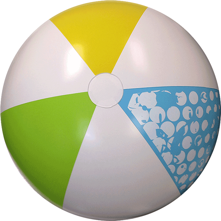 46 Inch Summer Classic Beach Balls Clipart (750x750), Png Download