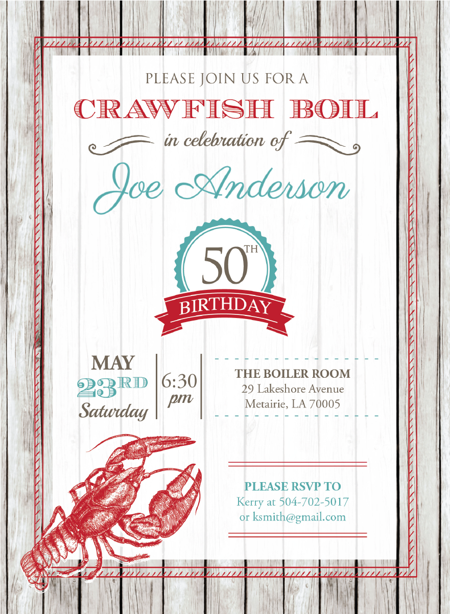 Crawfish Boil Birthday Invitation Clipart (1200x1200), Png Download