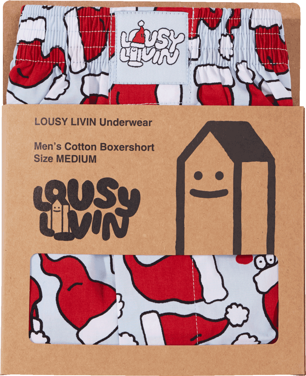 Lousy Livin Boxershorts Santa Hats Clipart (1200x1590), Png Download