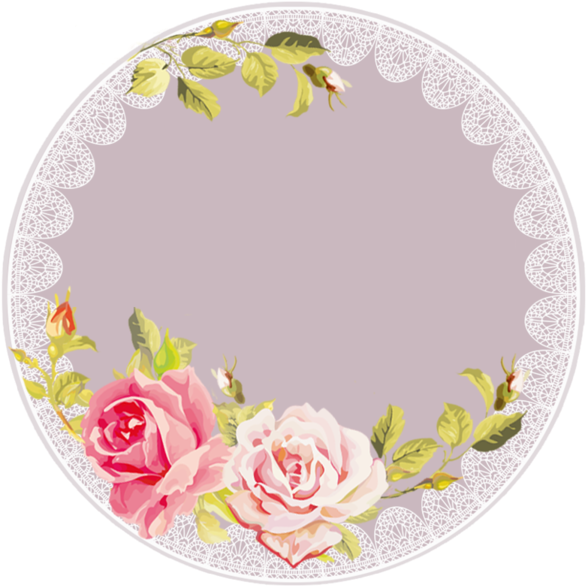 Etiquetas Redondas Floral Png Clipart (600x601), Png Download