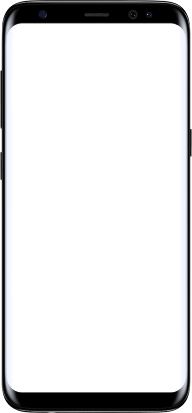 Empty Samsung S8 Screen Clipart (390x840), Png Download
