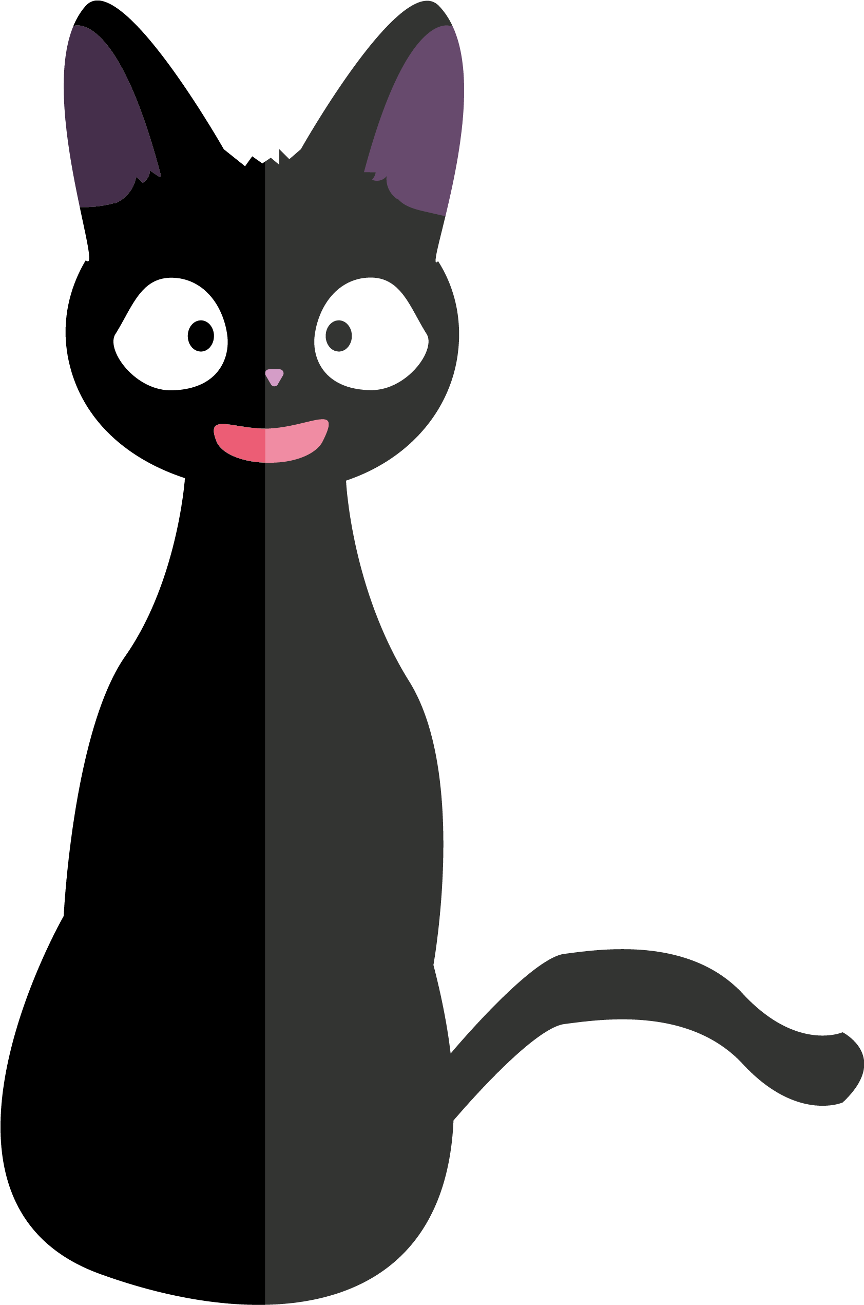 Jiji The Cat Vector Art From Kiki's Delivery Service - Jiji The Cat Vector Clipart (1683x2541), Png Download