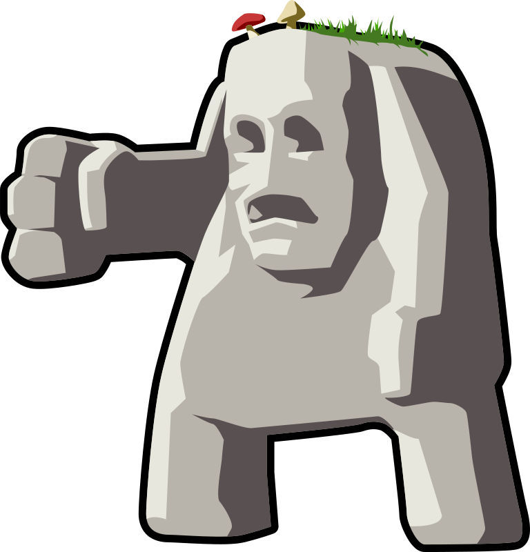 Stone Clipart Large Rock - Stone Giant Clipart - Png Download (768x800), Png Download