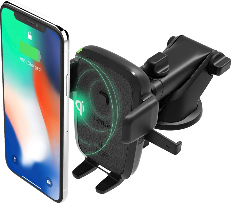 Wireless Charging - Iottie Wireless Charger Car Mount Clipart (800x706), Png Download