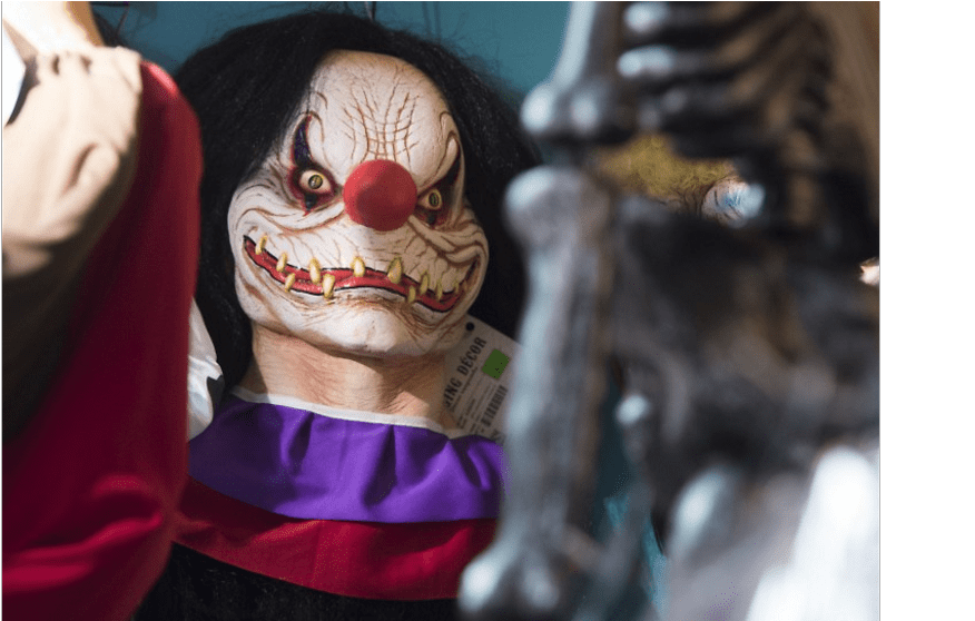 Killer Clown The Most Scariest And Knife Clipart (991x557), Png Download