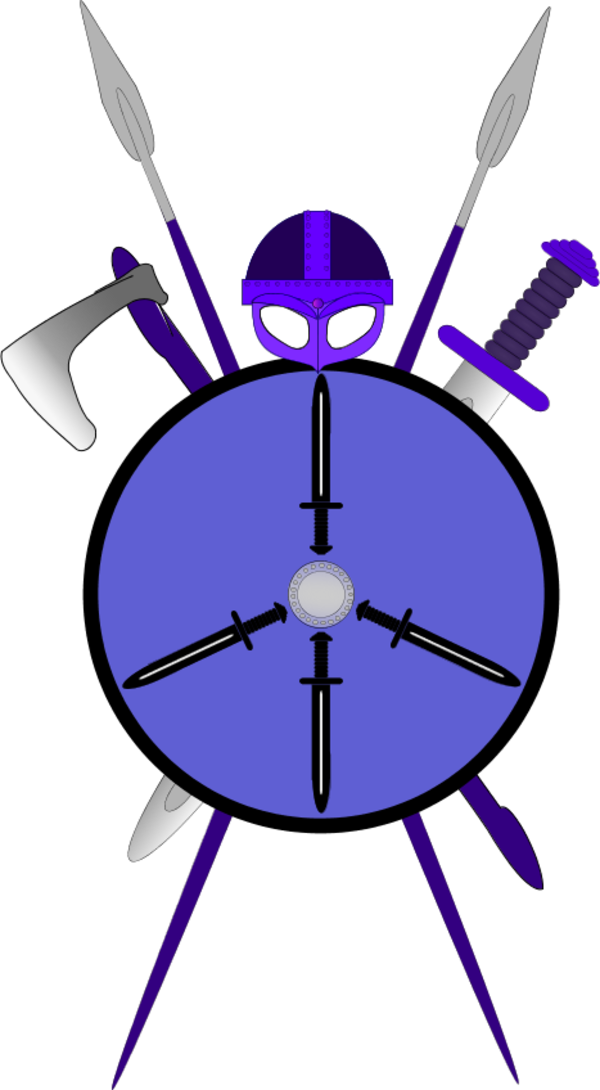 Sword Shield Ax Spear - Shield And Speer Clipart (600x1090), Png Download