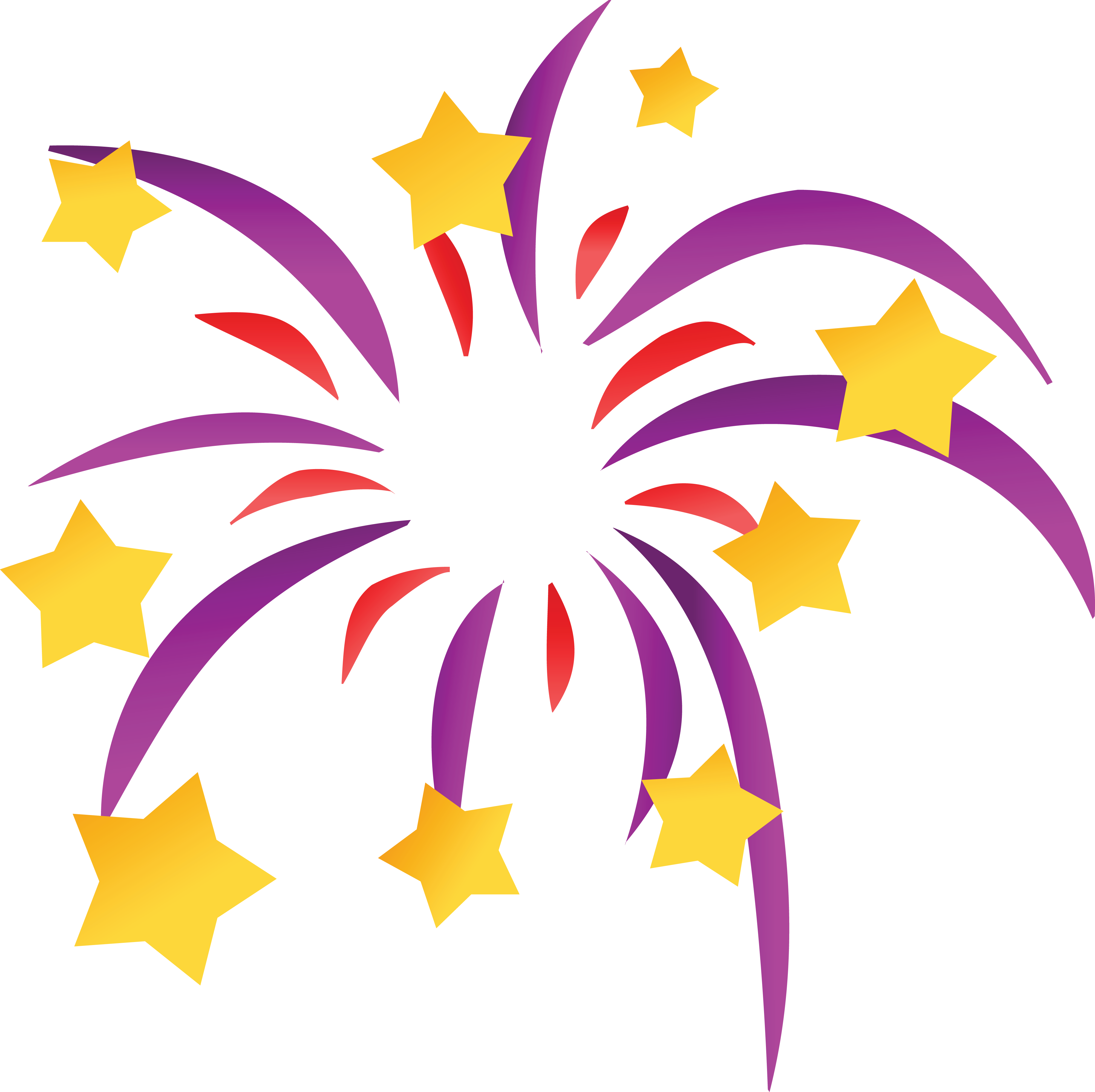 Free Of A Starry Firework - Cartoon Images Of Fireworks Clipart (4000x3990), Png Download