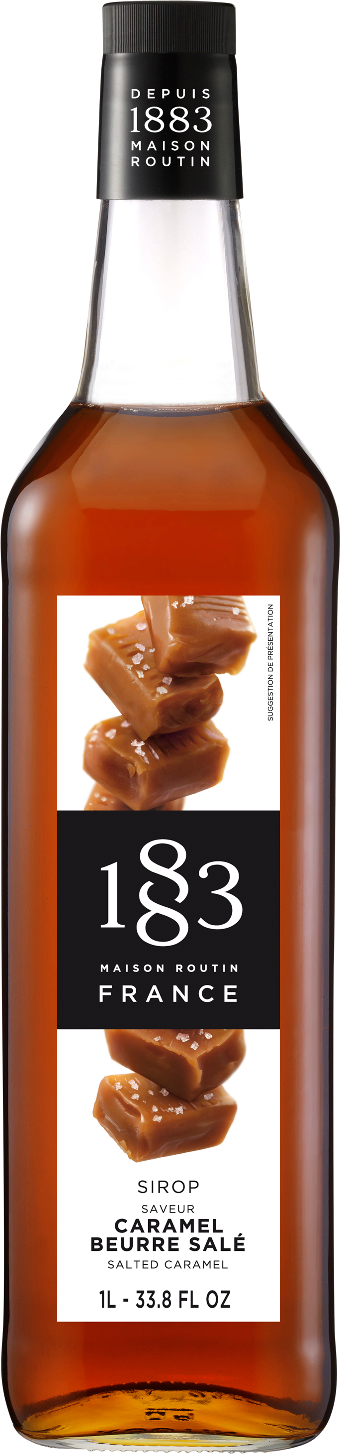 1883 Sea Salt Caramel - 1883 Caramel Syrup Clipart (1063x3543), Png Download
