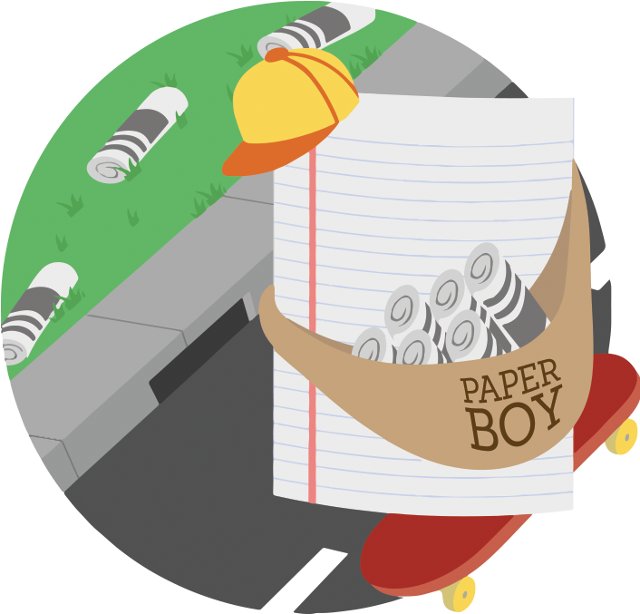 Paper Boy- Capture 10 Rock Paper Scissors Munzees - Illustration Clipart (720x720), Png Download