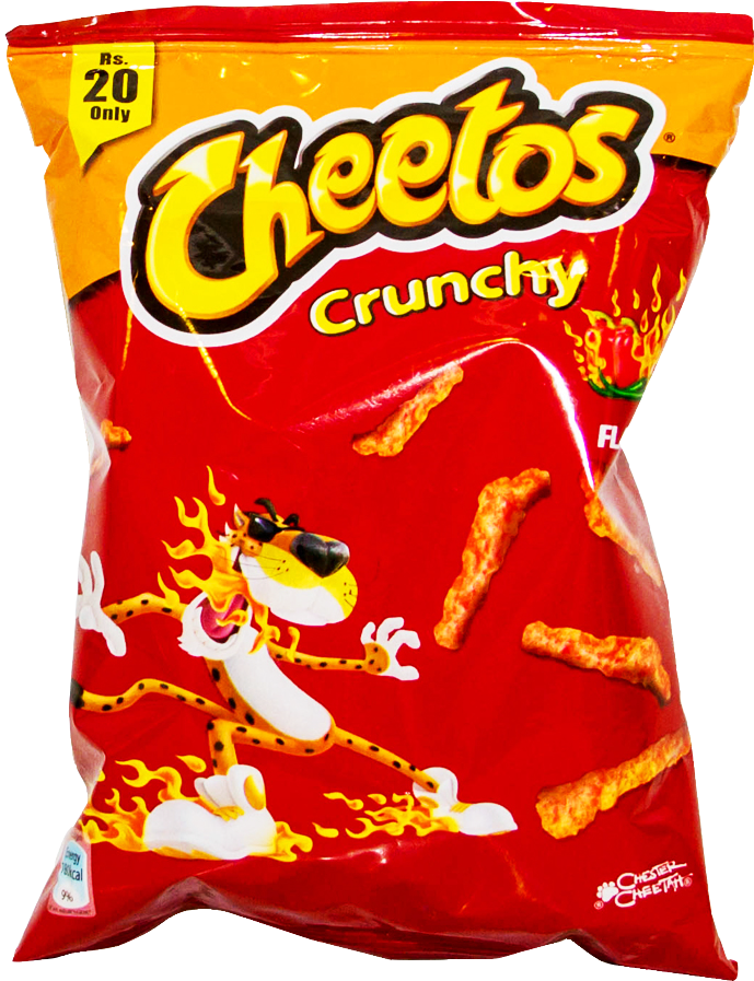 Cheetos Chips Crunchy Red Flaming Hot 32 Gm Clipart (1000x1000), Png Download