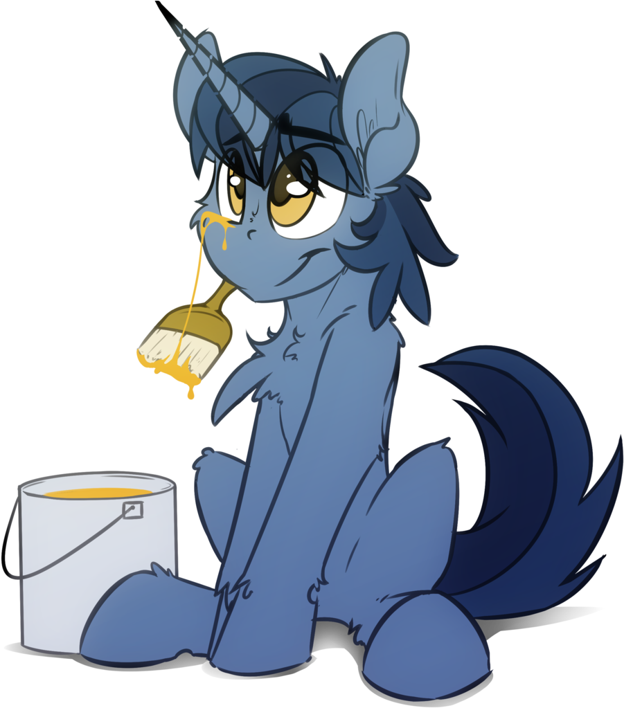 Paint Brush Clipart Cute - Png Download (943x1024), Png Download