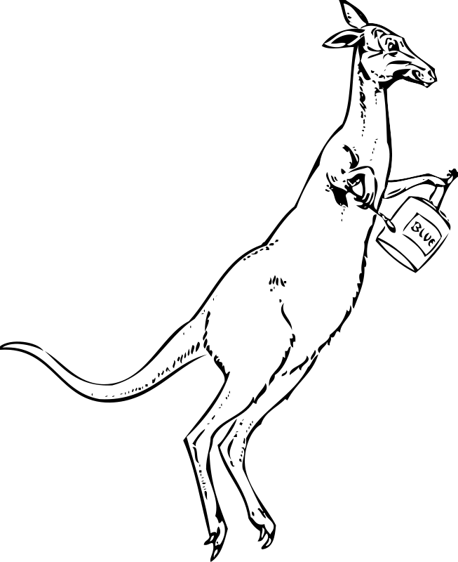 Cartoon Kangaroo Clipart (653x800), Png Download