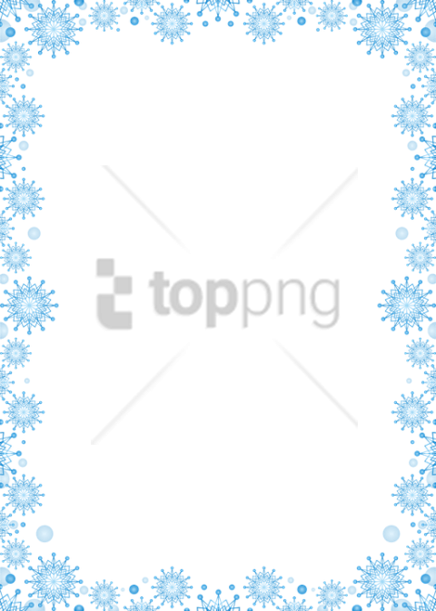 Free Png Download Snowflake Frame Transparent Png Images - Page Border Winter Clipart (480x673), Png Download