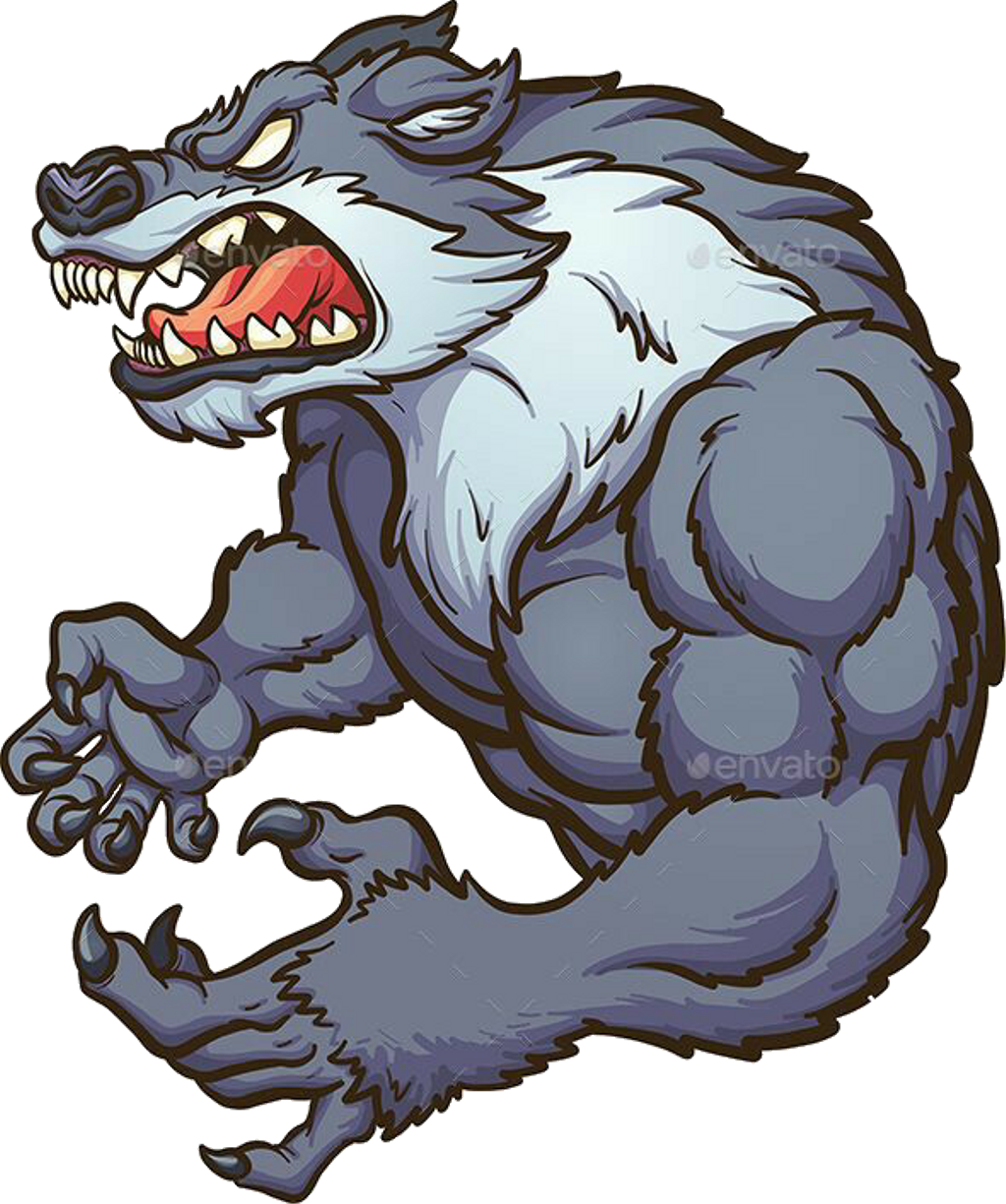 #wolf #werewolf #lobo #lobisomem #cartoon #desenho Clipart (1024x1225), Png Download