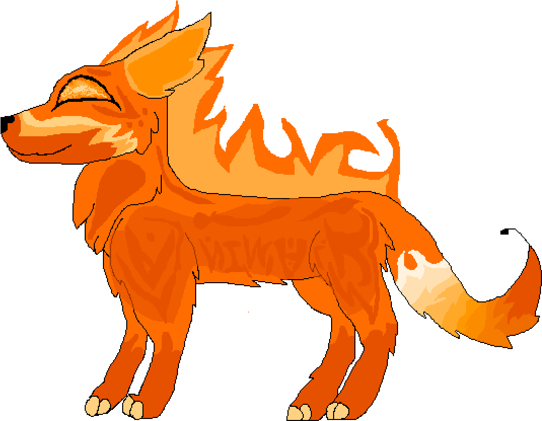 Download Fire Wolf Clipart Png Download - PikPng