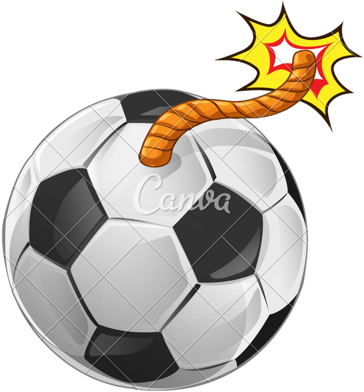 Abstract Football Bomb Shape Vector Icon Illustration Clipart (741x798), Png Download