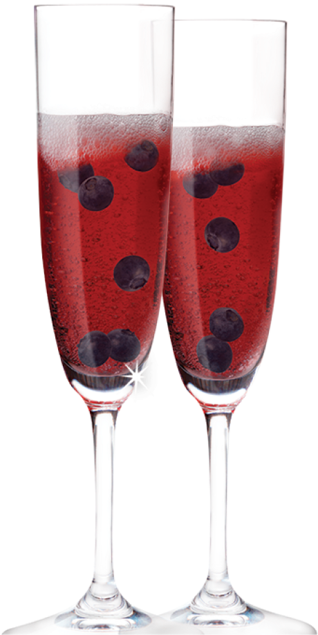 Blueberry Pomegranate Royale - Kir Royale With Blueberry Clipart (750x1035), Png Download