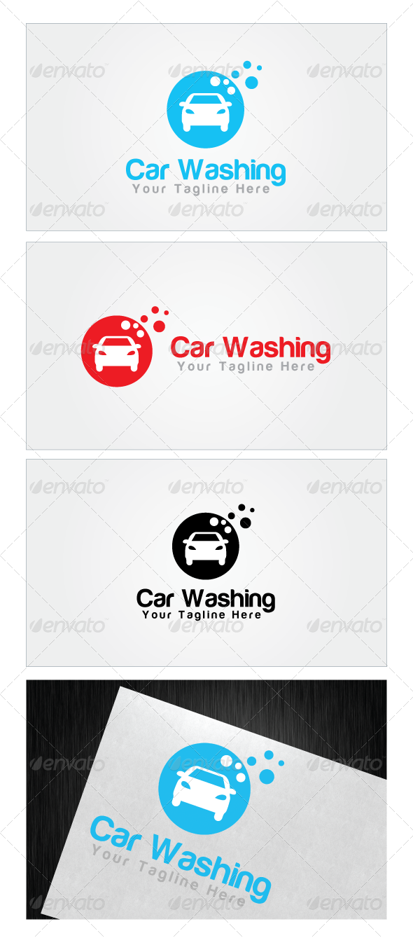 Car Washing Logo Template Photoshop Psd Clipart (590x1339), Png Download