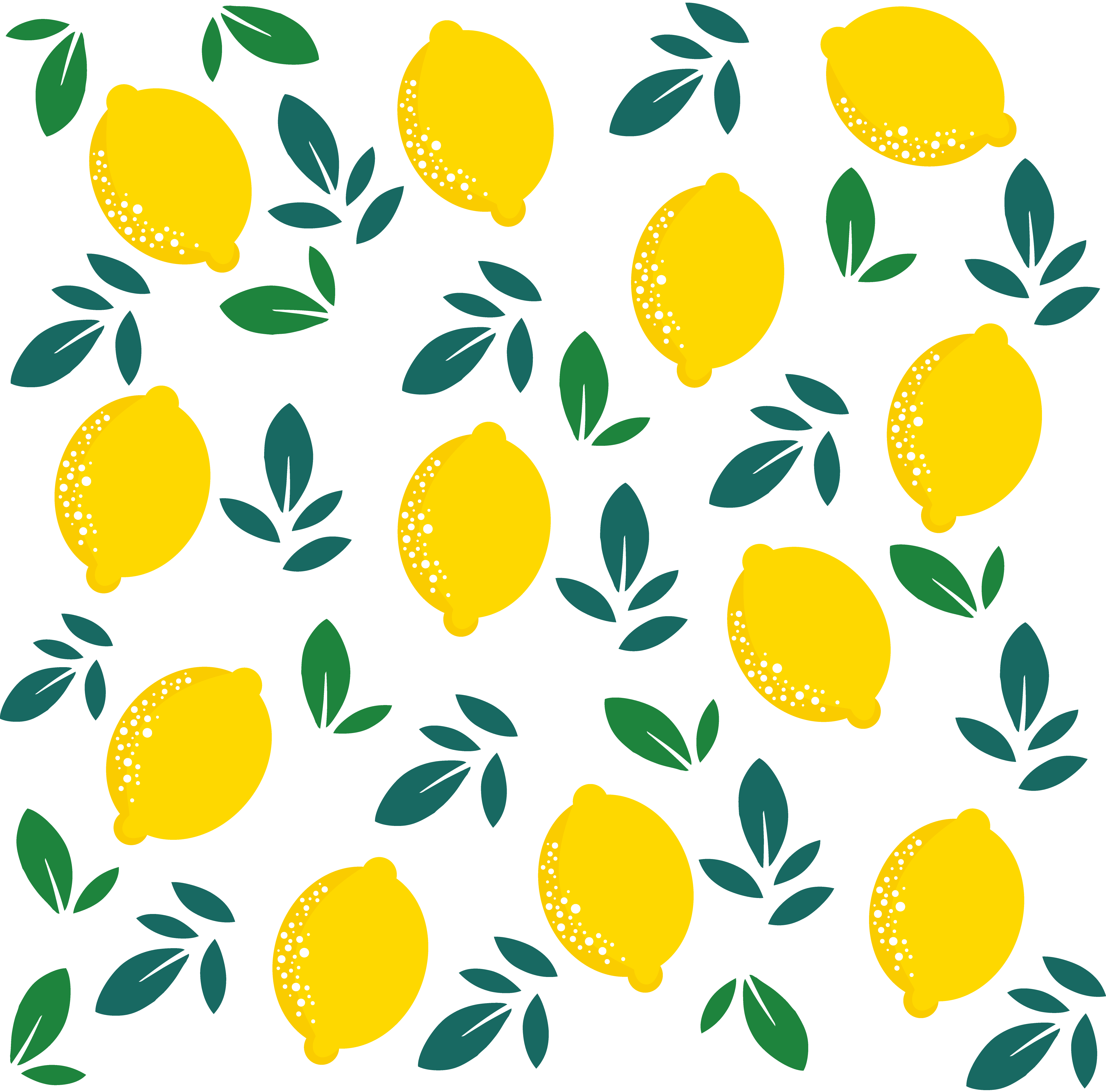 Yellow Transprent Png Free - Background Lemon Pattern Png Clipart (4145x4092), Png Download