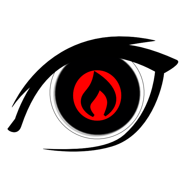 Small - Eye On Fire Clip Art - Png Download (600x600), Png Download
