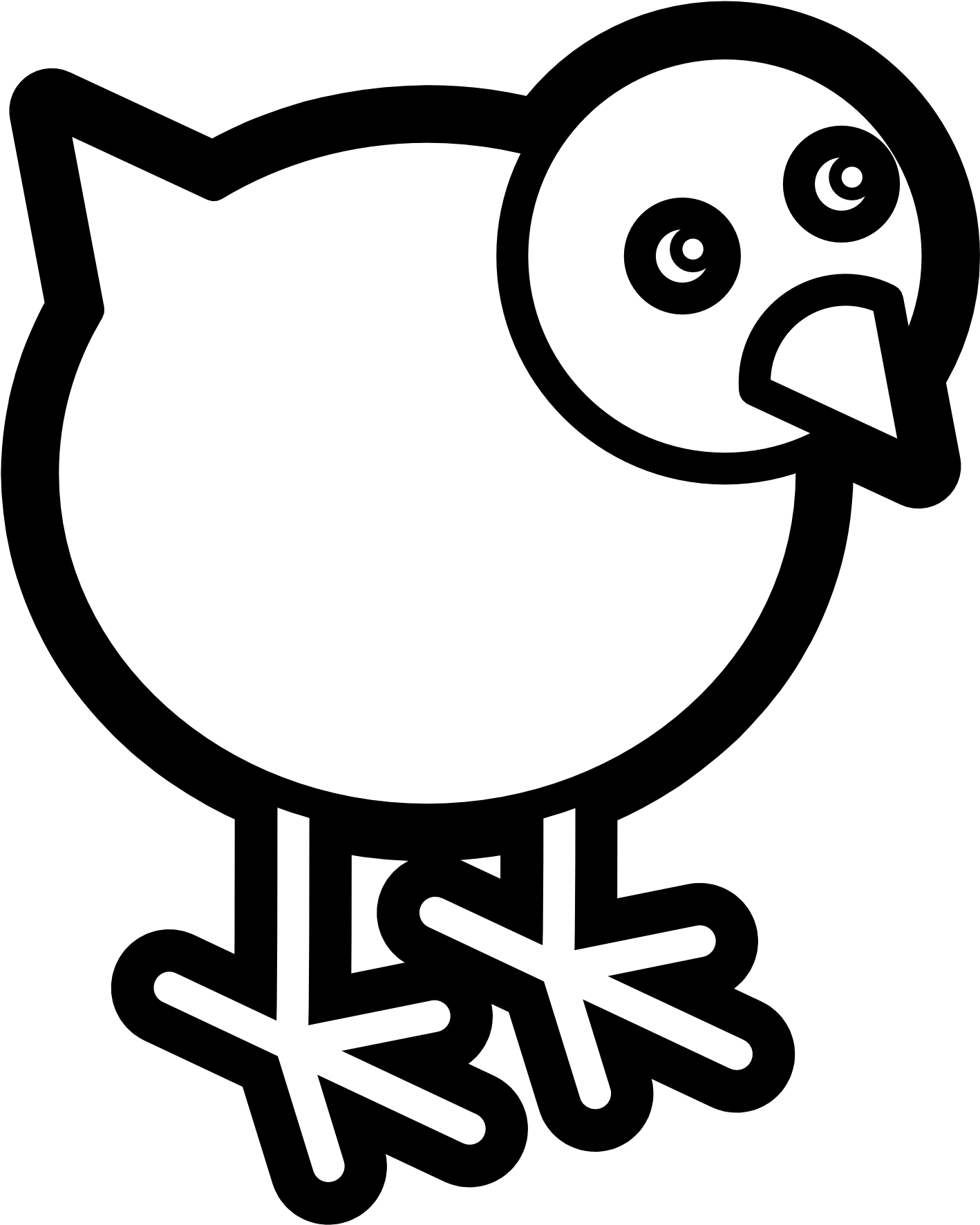 Clip Library Stock Vintage Chicken Clipart Black And - Pollito Para Dibujar Facil - Png Download (555x555), Png Download