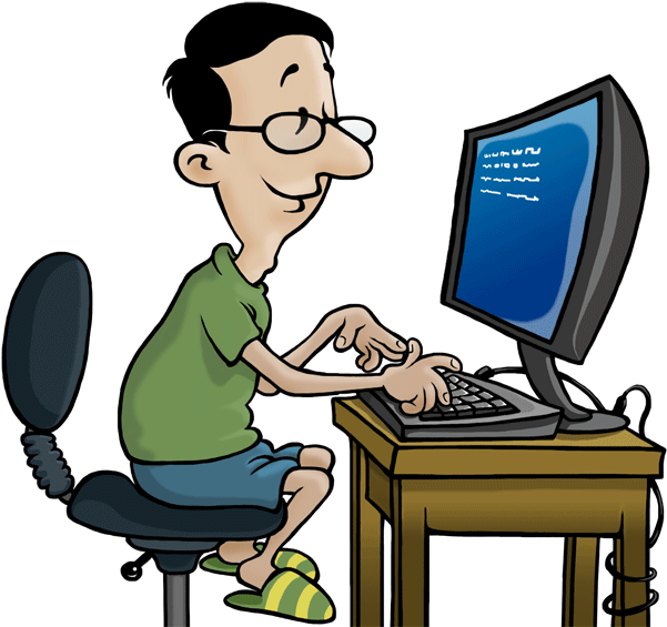 Computer Employe Clipart (600x576), Png Download