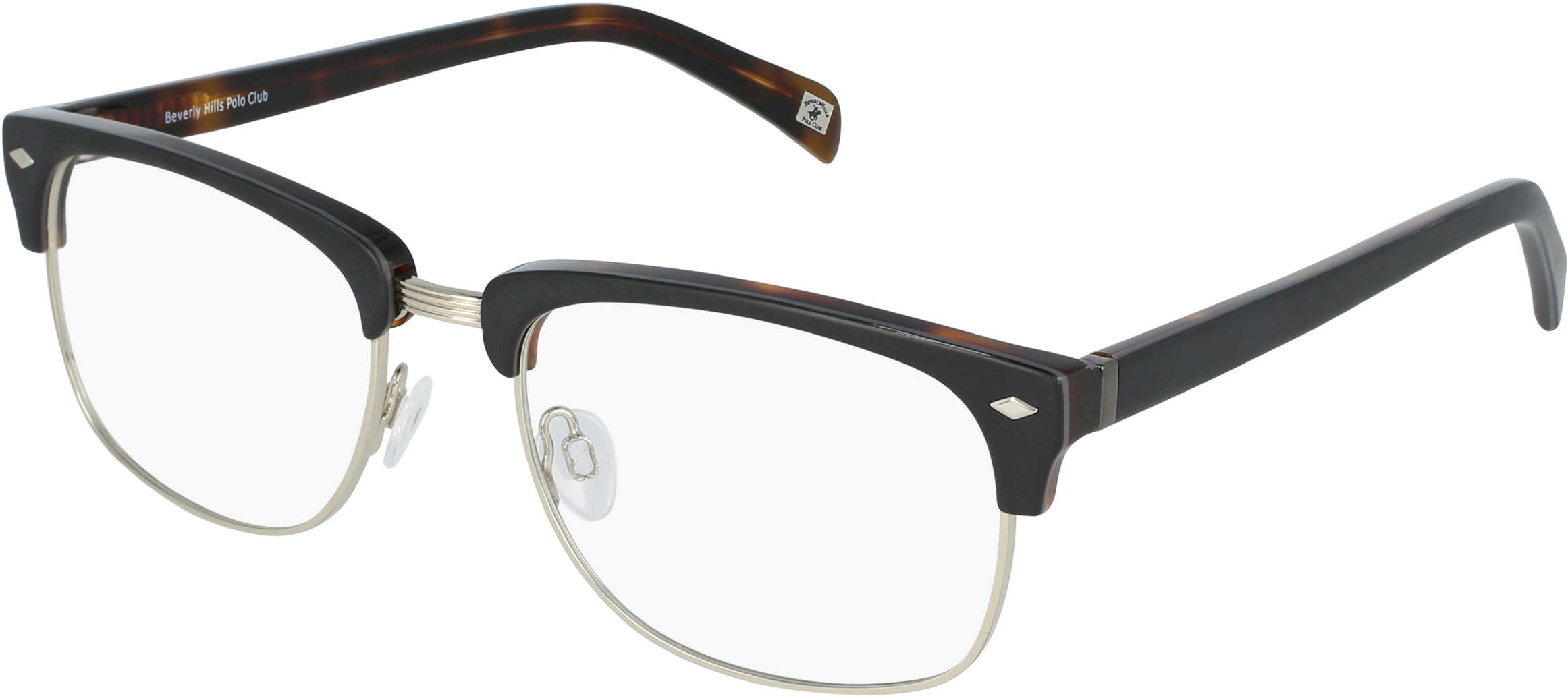 Beverly Hills Polo Club Bhpc 67 Men's Eyeglasses Clipart (2323x1032), Png Download