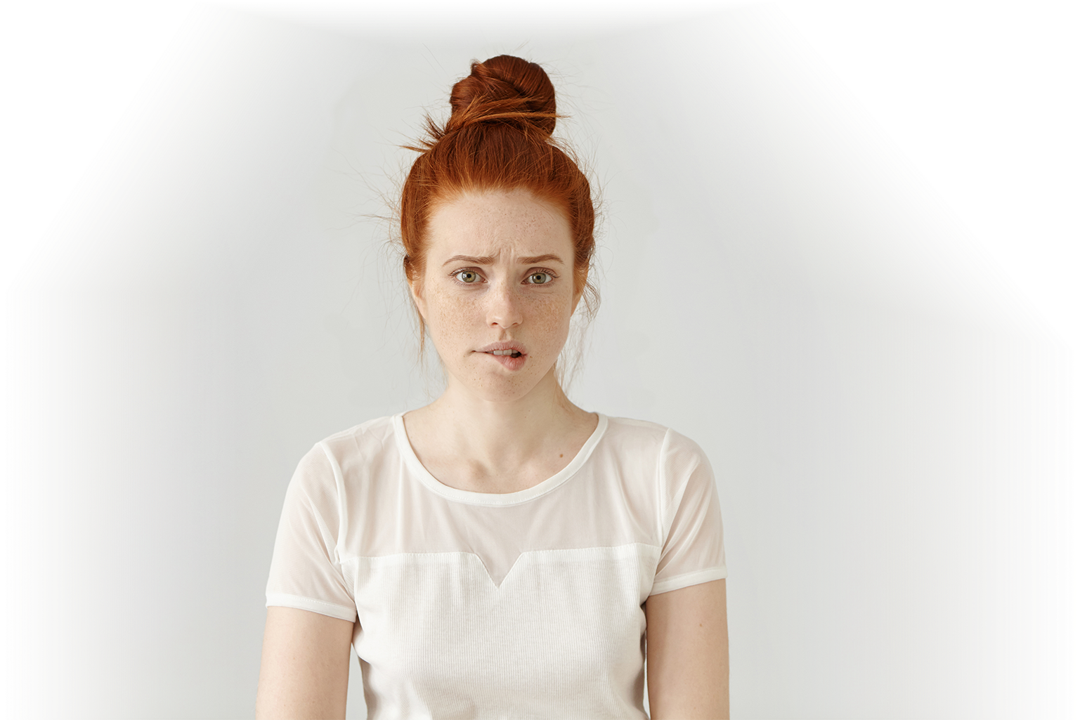 Redhead Confused Clipart (1547x1024), Png Download