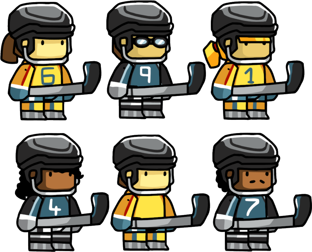 6 Hockey Players Clipart (1052x845), Png Download