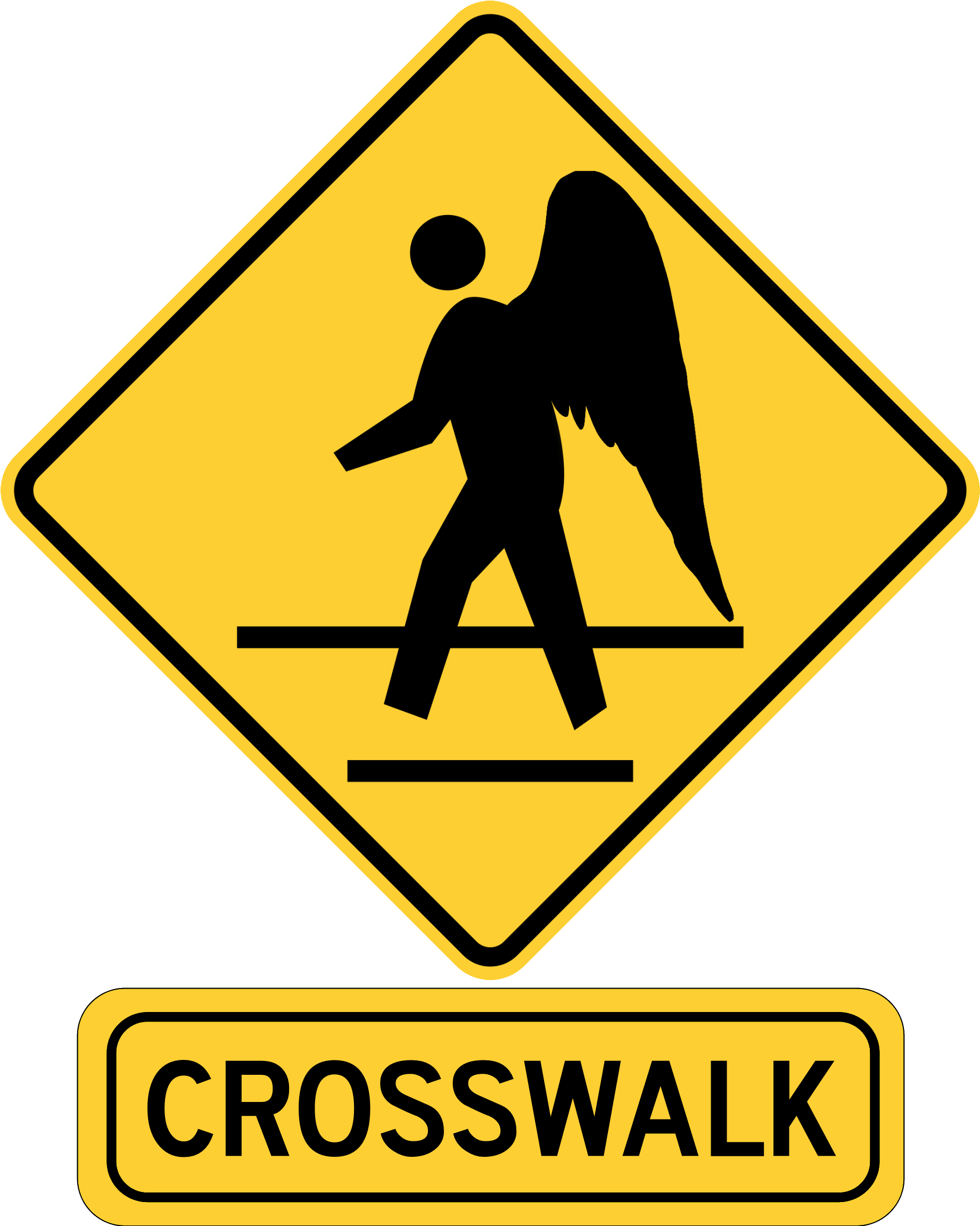 Pedestrians In Crosswalk Sign Clipart (1841x2311), Png Download