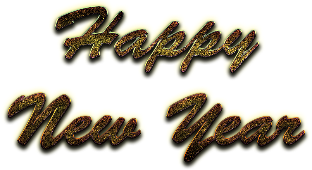 Happy New Year Word Art Png Image Background - New Year Greetings Clipart (1120x621), Png Download